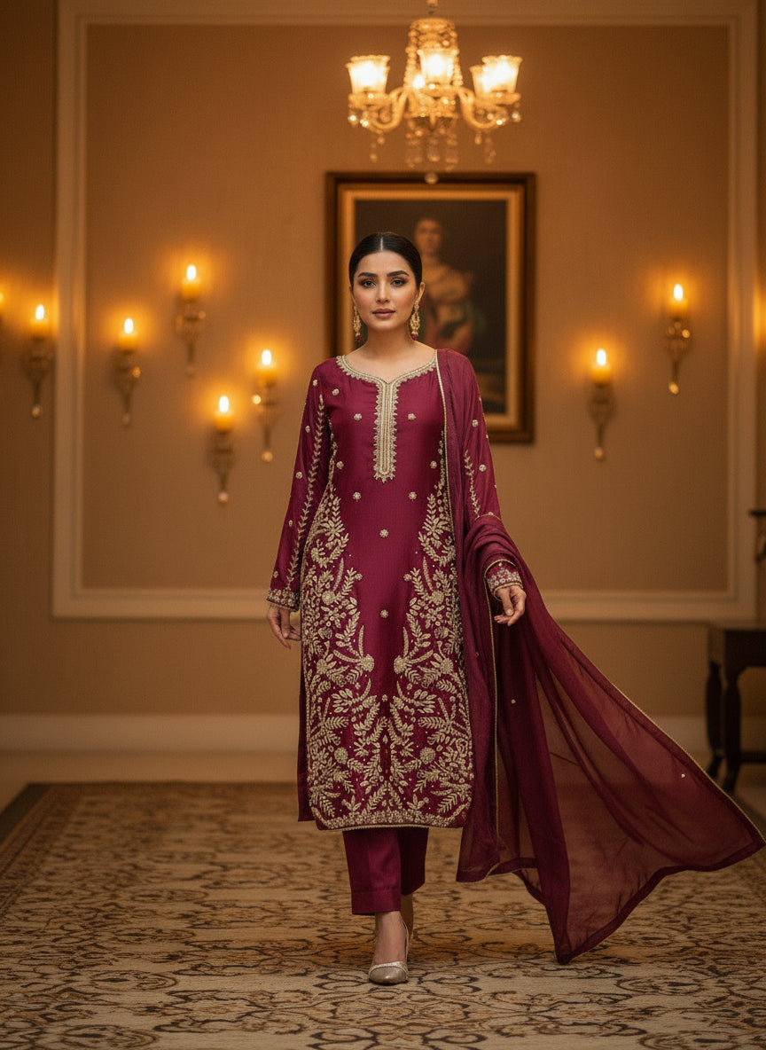 Mystic Mehroon -RR 10 SILK