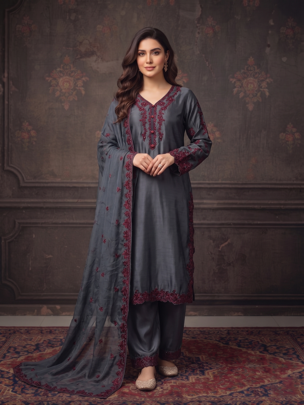 Sherrys Silk - Dark Grey
