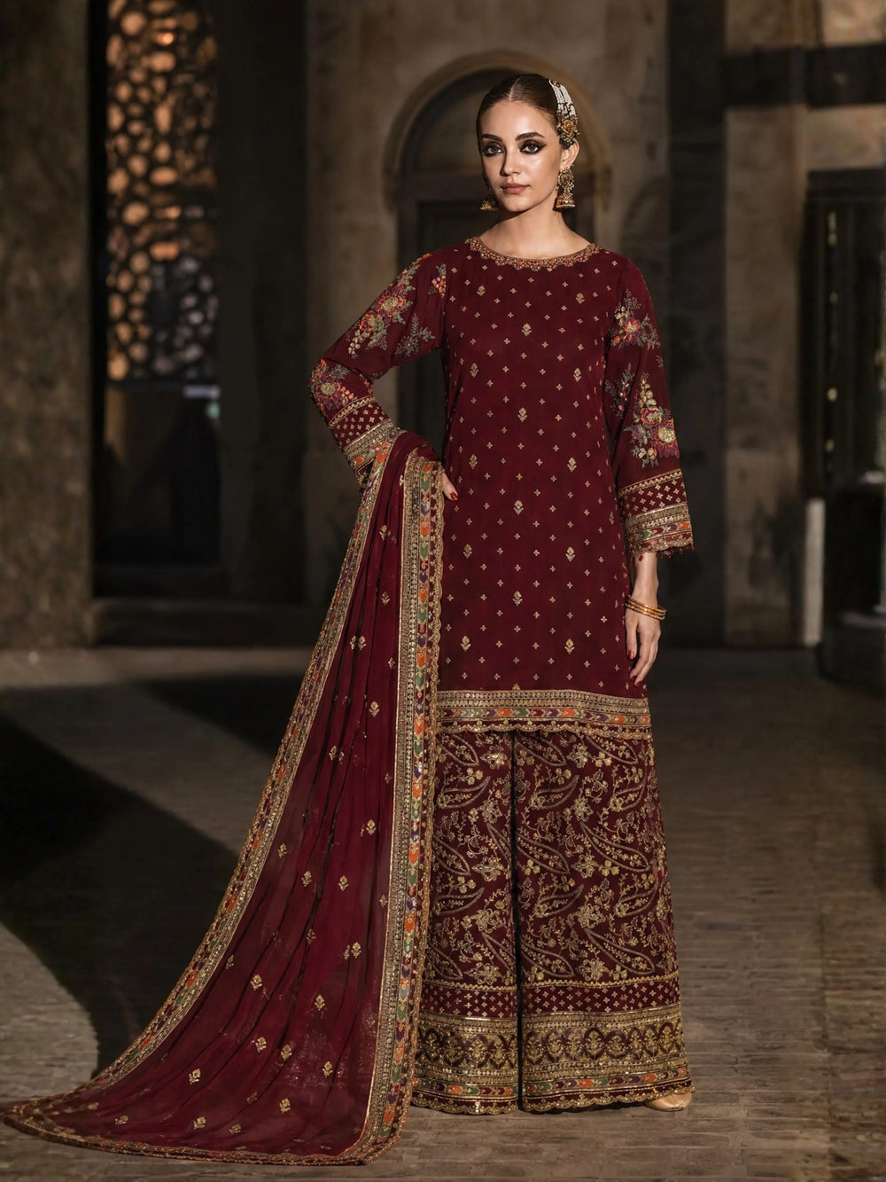 Hijr - 3-Piece Chiffon Festive Edit