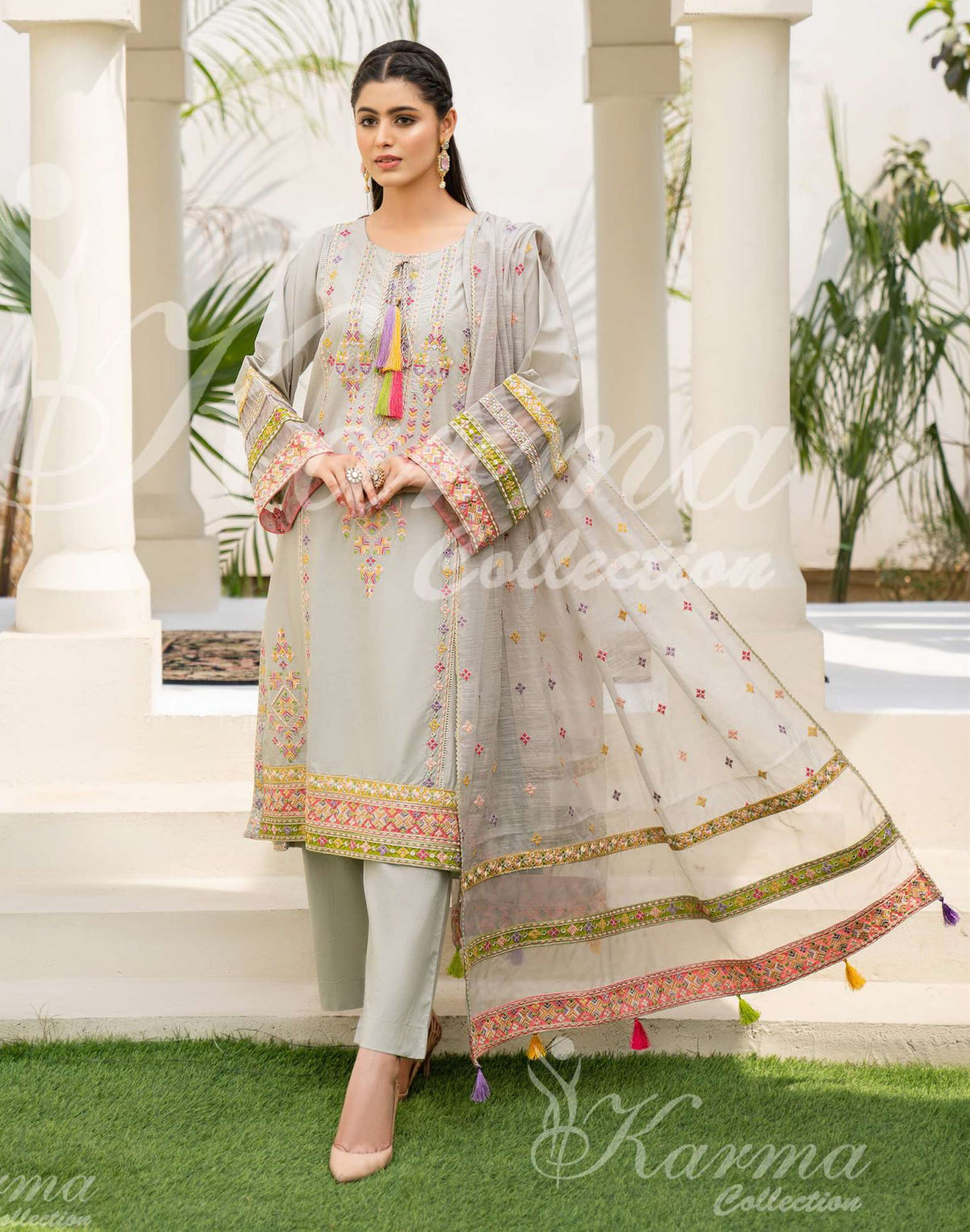 Festive Summer | KCS-1298 GREY - Sherry's wardrobe
