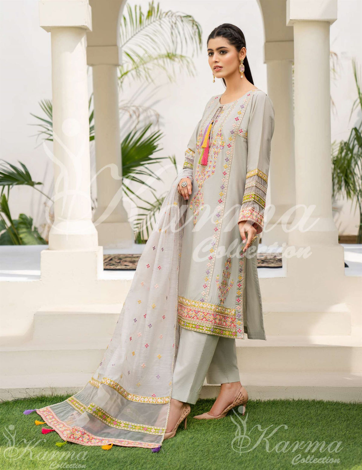 Festive Summer | KCS-1298 GREY - Sherry's wardrobe