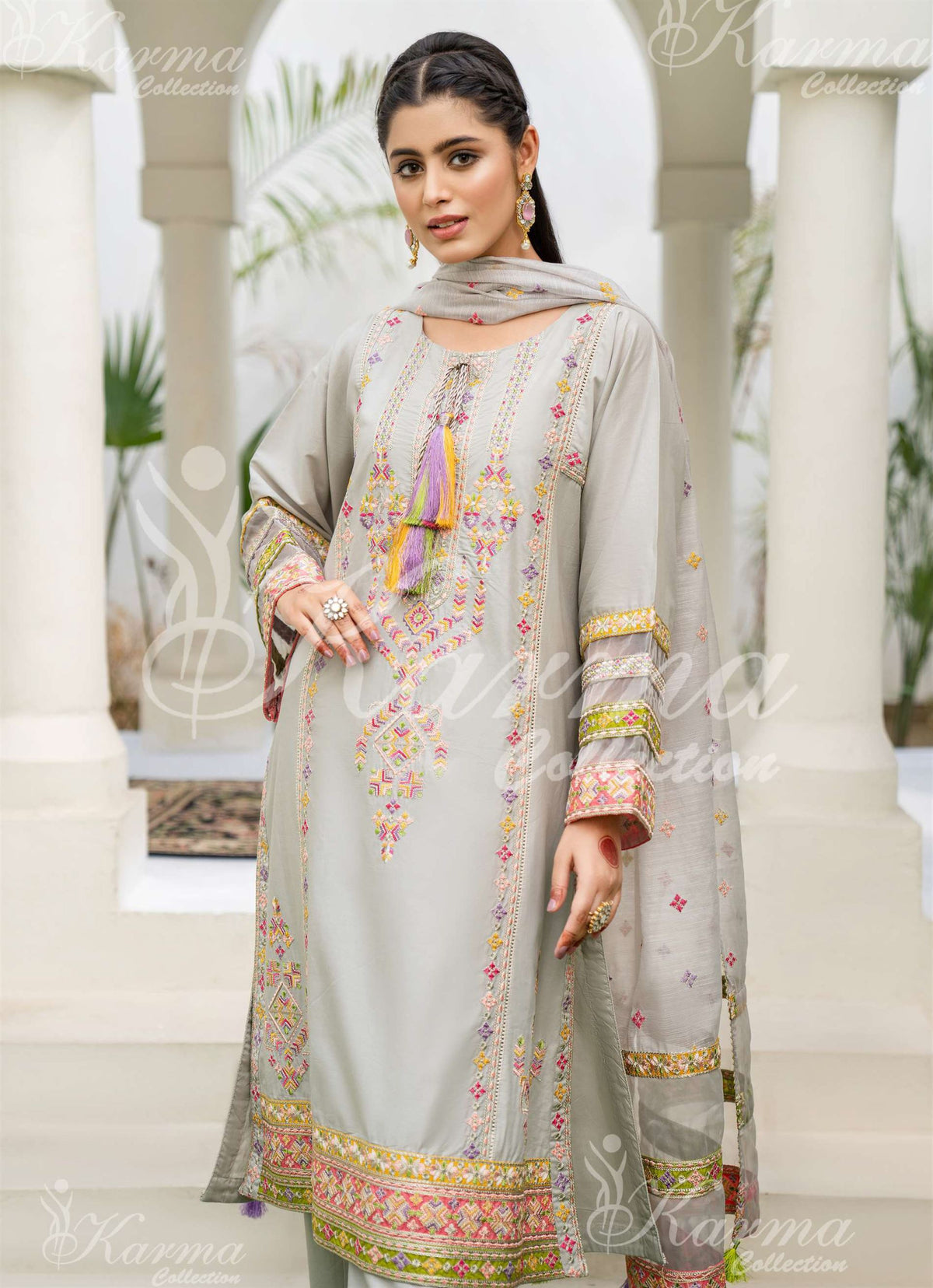 Festive Summer | KCS-1298 GREY - Sherry's wardrobe